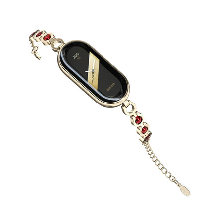 For Xiaomi Mi Band 8 / 9 / 9 NFC Mijobs Mermaid Beauty Bracelet Watch Band(Light Gold Red) - Watch Bands by MIJOBS | Online Shopping UK | buy2fix