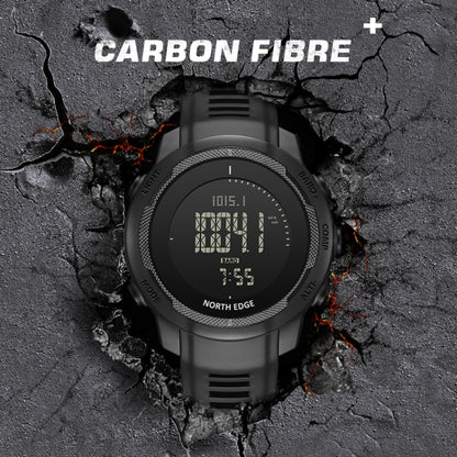 NORTH EDGE VERTICO Carbon Fiber Outdoor Sports Multifunctional Electronic Watch(Black) - Sport Watches by NORTH EDGE | Online Shopping UK | buy2fix