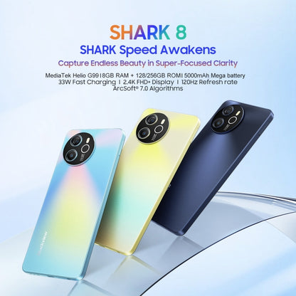 Blackview SHARK 8, 8GB+256GB, Fingerprint Identification, 6.78 inch Android 13 MTK6789 Helio G99 Octa Core up to 2.2GHz, Network: 4G, OTG(Moonlight Grey) - Blackview by Blackview | Online Shopping UK | buy2fix