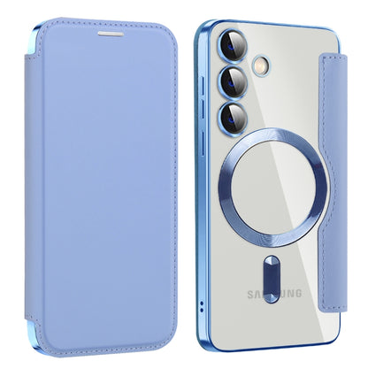 For Samsung Galaxy S24 5G MagSafe Magnetic RFID Anti-theft Leather Phone Case(Sierra Blue) - Galaxy S24 5G Cases by buy2fix | Online Shopping UK | buy2fix