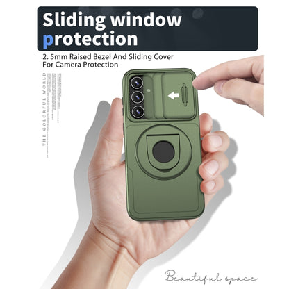 For Samsung Galaxy S23 5G Camshield MagSafe Ring Holder Armor Phone Case(Olive Green) - Galaxy S23 5G Cases by buy2fix | Online Shopping UK | buy2fix