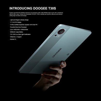 [HK Warehouse] DOOGEE T30S Tablet PC 11 inch, 16GB+256GB, Android 13 Unisoc T606 Octa Core, Global Version with Google Play, EU Plug(Grey) - Other by DOOGEE | Online Shopping UK | buy2fix