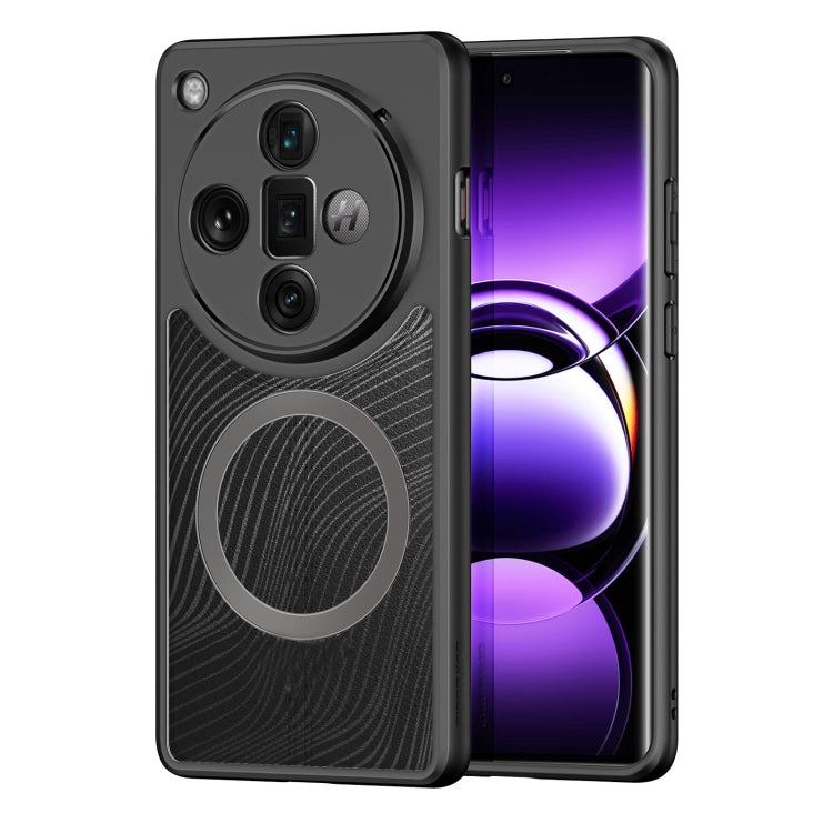 For OPPO Find X7 Ultra DUX DUCIS Aimo Mag Series TPU + PC MagSafe Frosted Feel Phone Case(Black) - Find X7 Ultra Cases by DUX DUCIS | Online Shopping UK | buy2fix