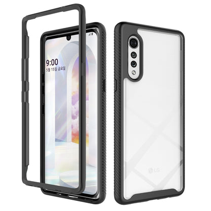 For LG Velvet Starry Sky Solid Color Series Shockproof PC + TPU Protective Case(Black) - Mobile Accessories by buy2fix | Online Shopping UK | buy2fix