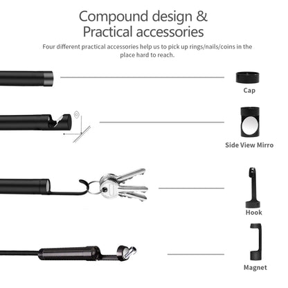 5.5mm 1080P IP68 Waterproof 4.3 inch Screen Single Camera Digital Endoscope, Line Length:7m - Consumer Electronics by buy2fix | Online Shopping UK | buy2fix