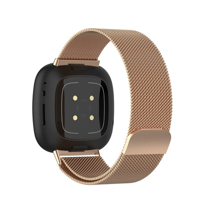 For Fitbit Versa 3 / Fitbit Magnetic Milano Watch Band, Size:Small Code(Rose Gold) - Smart Wear by buy2fix | Online Shopping UK | buy2fix