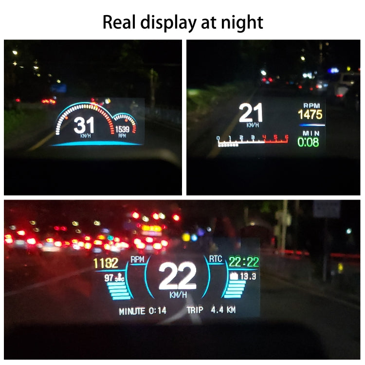 C1 OBD2 + GPS Mode Car HUD Head-up Display Compass / Speed / Water Temperature / Voltage Display / Speed Alarm / Fault Alarm - Head Up Display System by buy2fix | Online Shopping UK | buy2fix