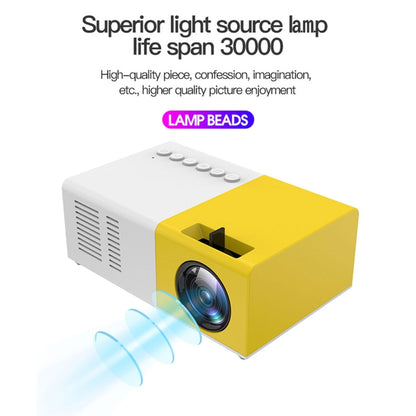 J9 1920x1080P 15 ANSI Portable Home Theater Mini LED HD Digital Projector, Basic Version, US Plug(Black White) - Consumer Electronics by buy2fix | Online Shopping UK | buy2fix