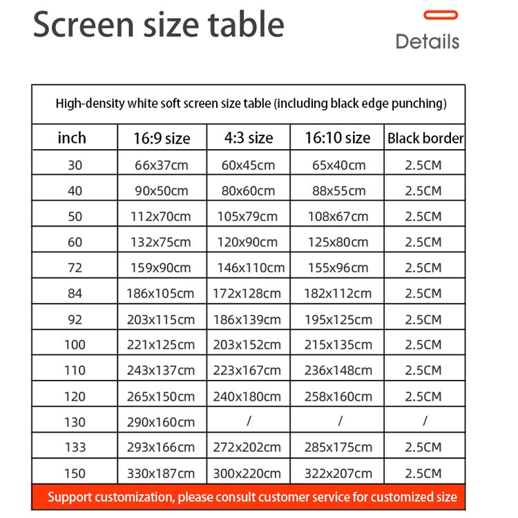 Simple Folding High Density Polyester Projector Film Curtain, Size:72 inch (16:9) Projection Area: 159x90cm - Film Curtains by buy2fix | Online Shopping UK | buy2fix