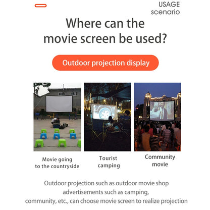 Simple Folding High Density Polyester Projector Film Curtain, Size:72 inch (16:9) Projection Area: 159x90cm - Film Curtains by buy2fix | Online Shopping UK | buy2fix