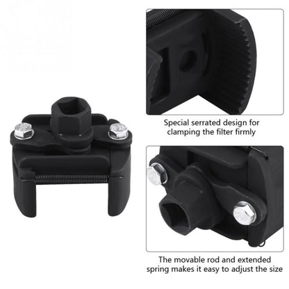 80-105mm Universal Cast Steel Adjustable 2 Jaw Oil Filter Wrench Fuel Remover Removal Tool Two-claw Cast Steel Filter Wrenches - In Car by buy2fix | Online Shopping UK | buy2fix