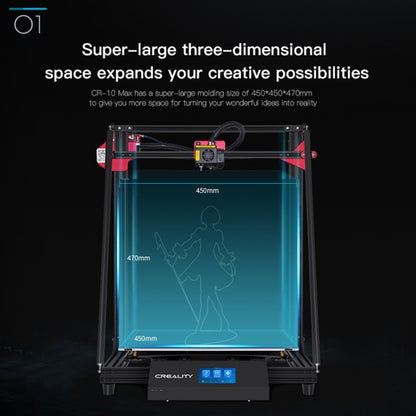 CREALITY CR-10 Max 750W Automatic Leveling Golden Triangle DIY 3D Printer, Print Size : 45 x 45 x 47cm, AU Plug - 3D Printer by Creality | Online Shopping UK | buy2fix