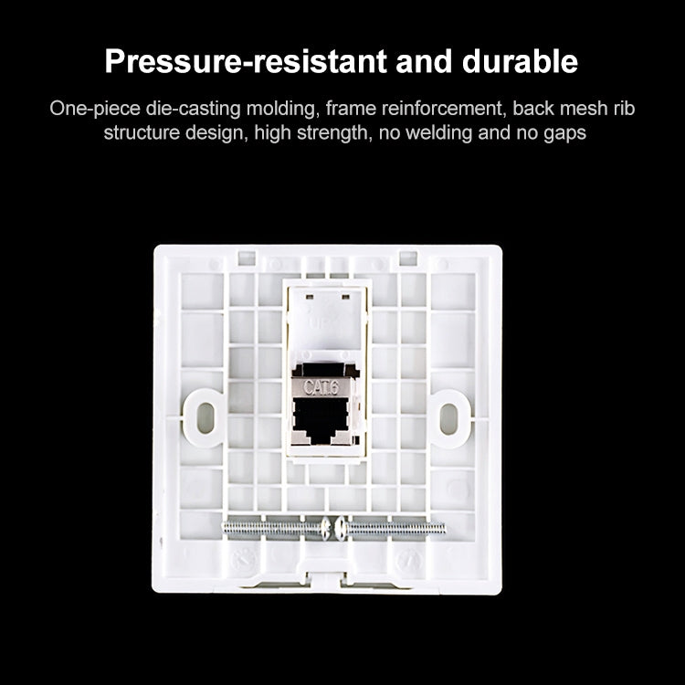 CAT.6 Shielded Pass-through Network Module, Dual Ports Panel + Shielded Pass-through + Telephone Socket (Gold) - Lan Cable and Tools by buy2fix | Online Shopping UK | buy2fix