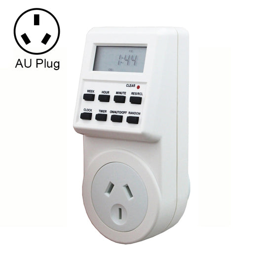 AC 240V Smart Home Plug-in LCD Display Clock Summer Time Function 12/24 Hours Changeable Timer Switch Socket, AU Plug - Consumer Electronics by buy2fix | Online Shopping UK | buy2fix