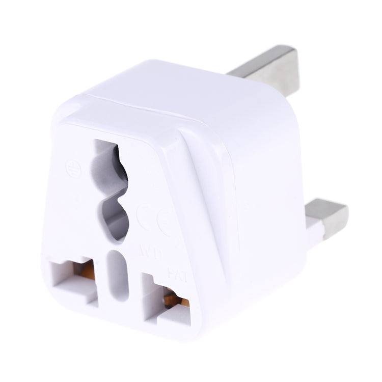 Portable Universal Socket to UK Plug Power Adapter Travel Charger (White) - Consumer Electronics by buy2fix | Online Shopping UK | buy2fix