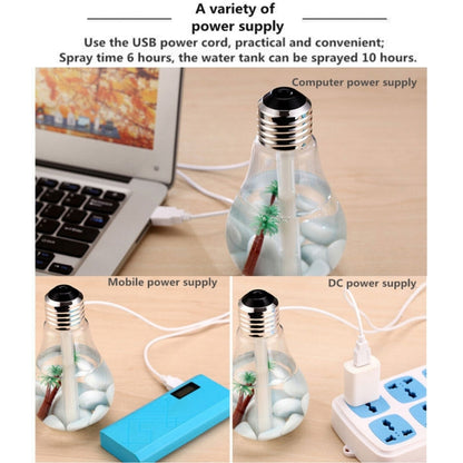 400ML Colorful Light Portable Bulb Shape Aromatherapy Air Purifier Humidifier for Home / Office / Car(Silver) - Home & Garden by buy2fix | Online Shopping UK | buy2fix