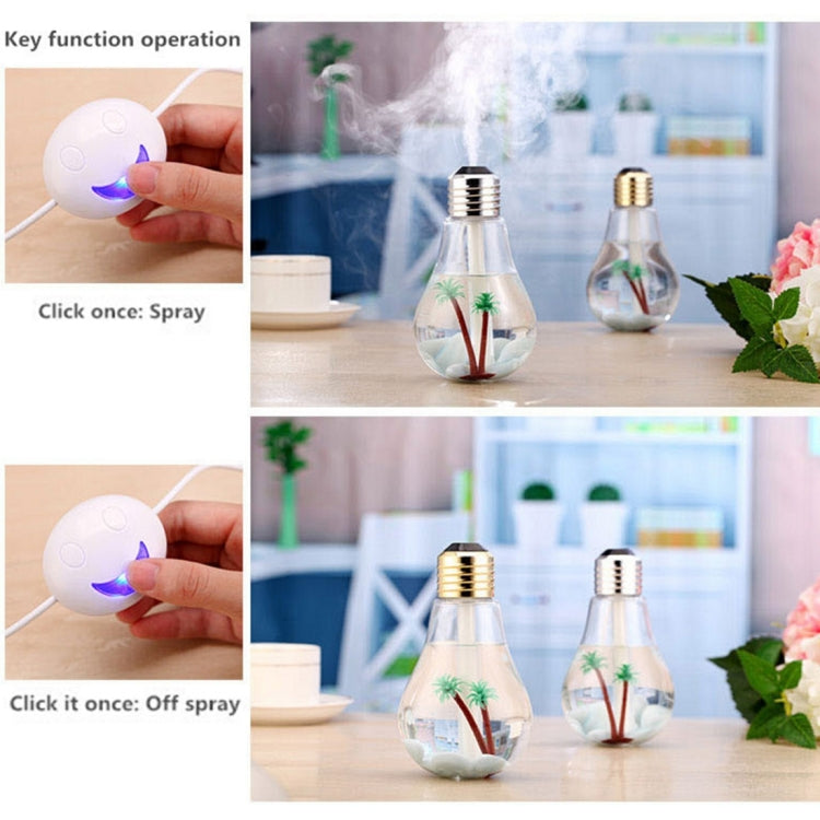 400ML Colorful Light Portable Bulb Shape Aromatherapy Air Purifier Humidifier for Home / Office / Car(Silver) - Home & Garden by buy2fix | Online Shopping UK | buy2fix