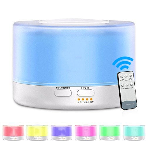 T700 Remote Control Clear White Air Humidifier Automatic Alcohol Sprayer Essential Oil Diffuser Ultrasonic Mist Maker Ultrasonic Aroma Diffuser Atomizer Color LED, Capacity: 700ml, DC 24V, US Plug - Home & Garden by buy2fix | Online Shopping UK | buy2fix