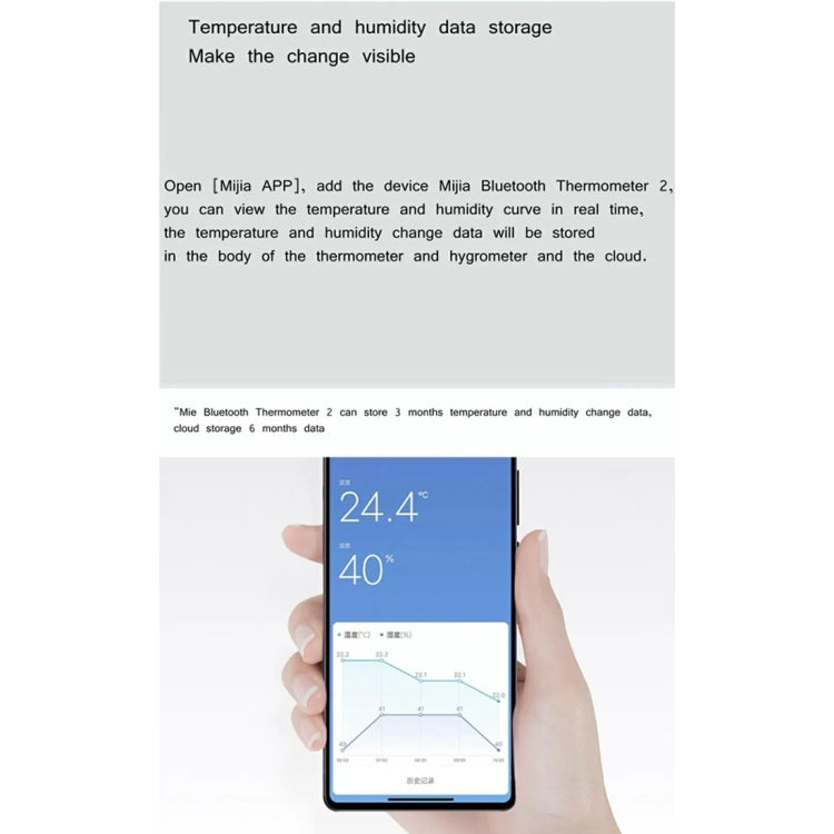 Original Xiaomi Mijia Bluetooth Temperature and Humidity Thermometer 2 - Thermostat & Thermometer by Xiaomi | Online Shopping UK | buy2fix