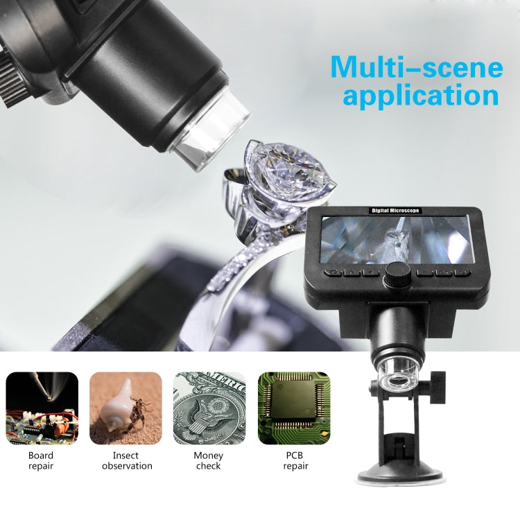 inskam317 1080P 4.3 inch LCD Screen WiFi HD Digital Microscope, Sucker Bracket - Digital Microscope by buy2fix | Online Shopping UK | buy2fix