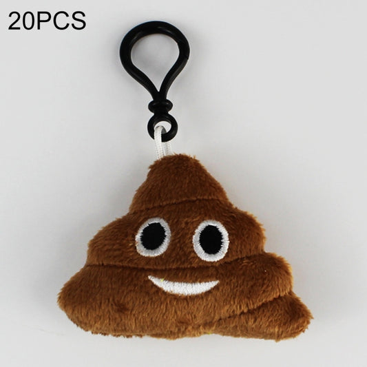 20 PCS Creative Plush Doll Mobile Pendants Gift Cartoon Cute Facial Expression Decorations Keychains with Hook - Key Rings by buy2fix | Online Shopping UK | buy2fix