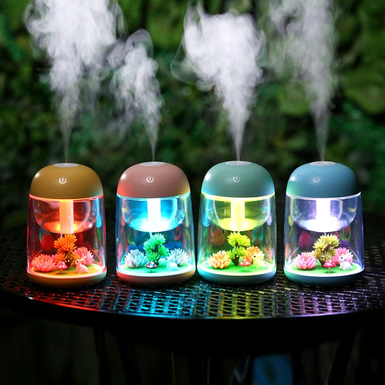 Imycoo WT602 2W Portable Mini Micro Landscape Design USB Charge Aromatherapy Air Humidifier with LED Colorful Light, Water Tank Capacity: 180ml, DC 5V(Green) - Home & Garden by buy2fix | Online Shopping UK | buy2fix