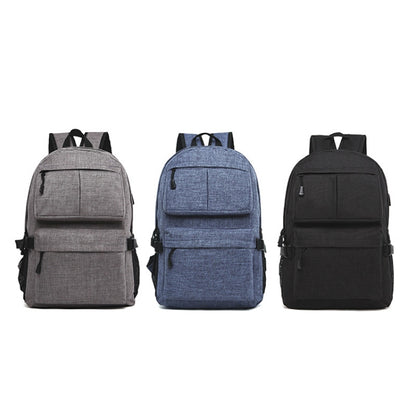 Universal Multi-Function Oxford Cloth Laptop Shoulders Bag Backpack with External USB Charging Port, Size: 46x32x12cm, For 15.6 inch and Below Macbook, Samsung, Lenovo, Sony, DELL Alienware, CHUWI, ASUS, HP(Grey) - Backpack by buy2fix | Online Shopping UK | buy2fix