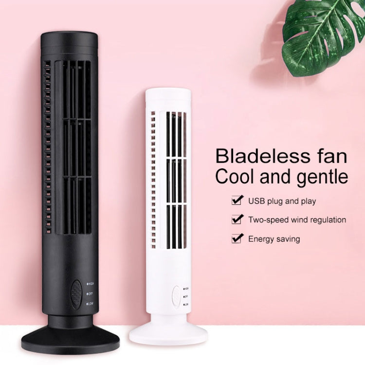 Tower Type USB Electric Fan Leafless Air-conditioning Fan(White) - Consumer Electronics by buy2fix | Online Shopping UK | buy2fix