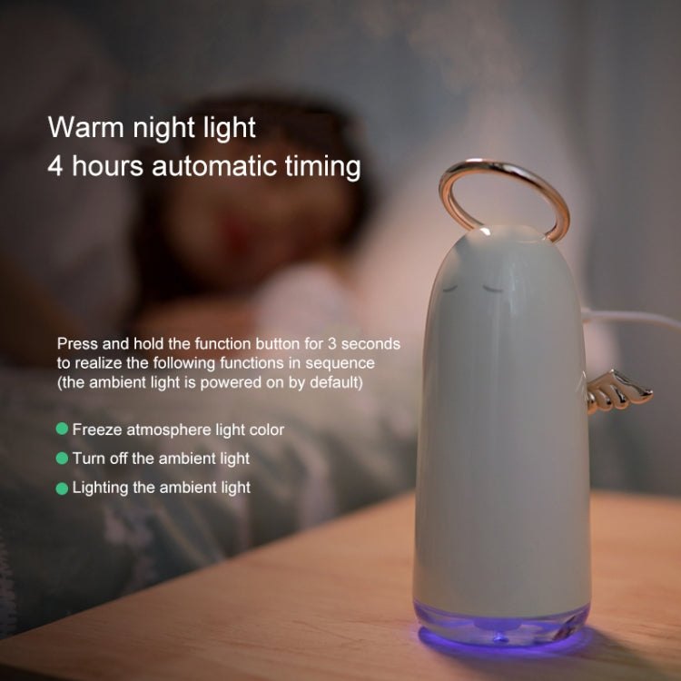 TSHM0 Mini Angel Atomizing Humidifier with Colorful Night Lights, Water Tank Capacity: 230mL (Silver) - Home & Garden by buy2fix | Online Shopping UK | buy2fix