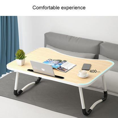 W-shaped Non-slip Legs Pattern Adjustable Folding Portable Laptop Desk with Card Slot (Cloud) - Computer & Networking by buy2fix | Online Shopping UK | buy2fix