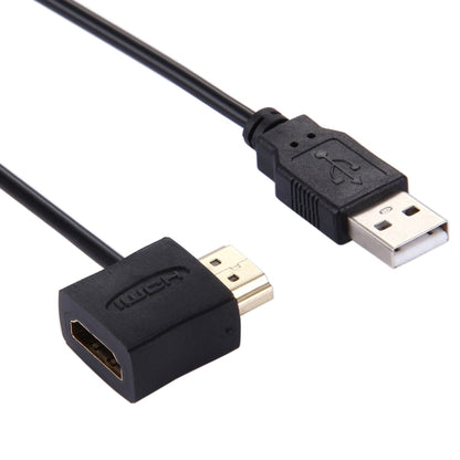 50cm HDMI Female + HDMI Male to USB 2.0 Male Connector Adapter Cable -  by buy2fix | Online Shopping UK | buy2fix