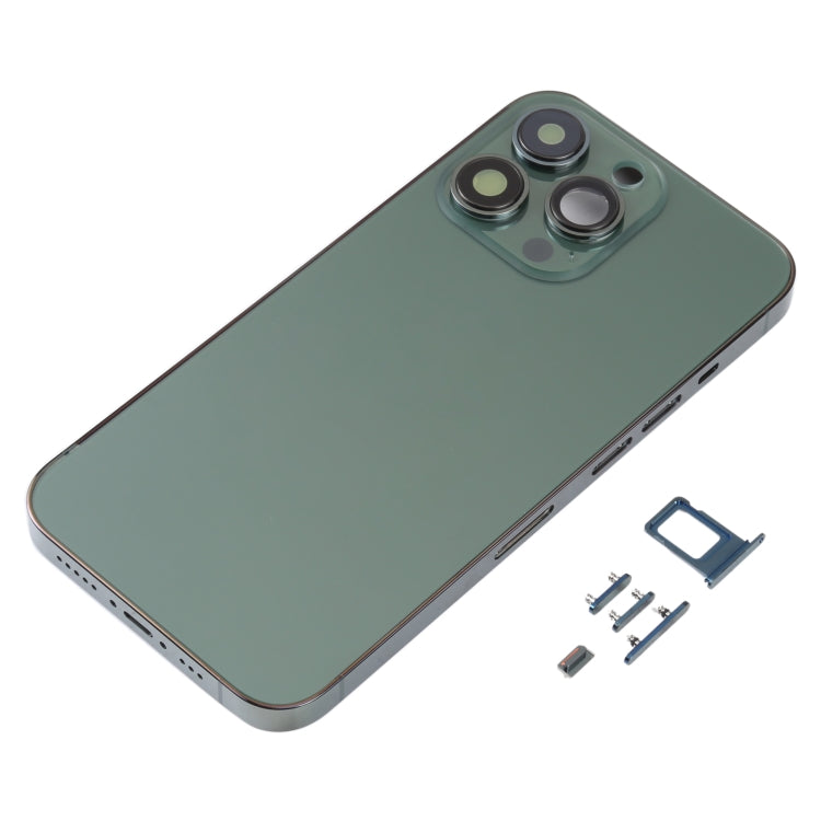 Back Housing Cover with SIM Card Tray & Side  Keys & Camera Lens for iPhone 13 Pro(Green) - Repair & Spare Parts by buy2fix | Online Shopping UK | buy2fix