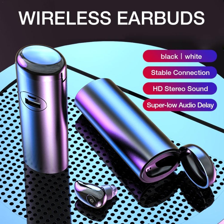 V21 Mini Single Ear Stereo Bluetooth V5.0 Wireless Earphones with Charging Box(Pink) - Bluetooth Earphone by buy2fix | Online Shopping UK | buy2fix