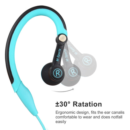 Mucro MB-232 Running In-Ear Sport Earbuds Earhook Wired Stereo Headphones for Jogging Gym(Blue) - Sport Earphone by Mucro | Online Shopping UK | buy2fix