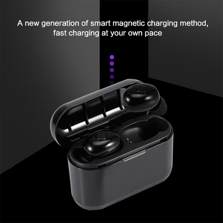 DT-4 IPX Waterproof Bluetooth 5.0 Wireless Bluetooth Earphone with 350mAh Magnetic Charging Box, Support for Calling(Black) - Bluetooth Earphone by buy2fix | Online Shopping UK | buy2fix