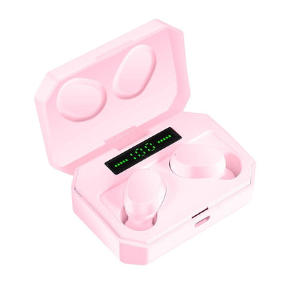 DT-14 Wireless Two Ear Bluetooth Headset Supports Touch & Smart Magnetic Charging & Power On Automatic Pairing(Pink) - Bluetooth Earphone by buy2fix | Online Shopping UK | buy2fix