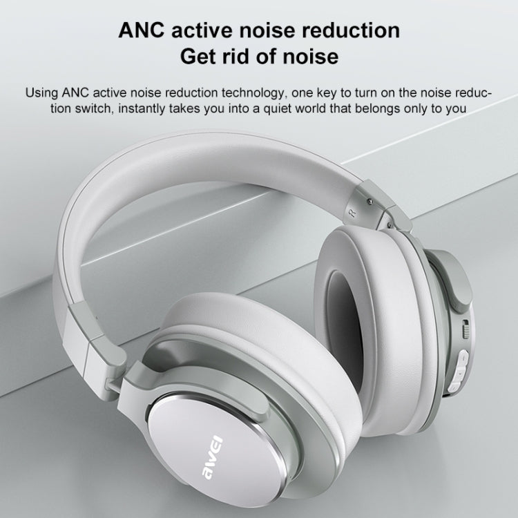 awei A710BL Foldable ANC Noise Cancelling Bluetooth Wireless Headset (Black) - Headset & Headphone by awei | Online Shopping UK | buy2fix