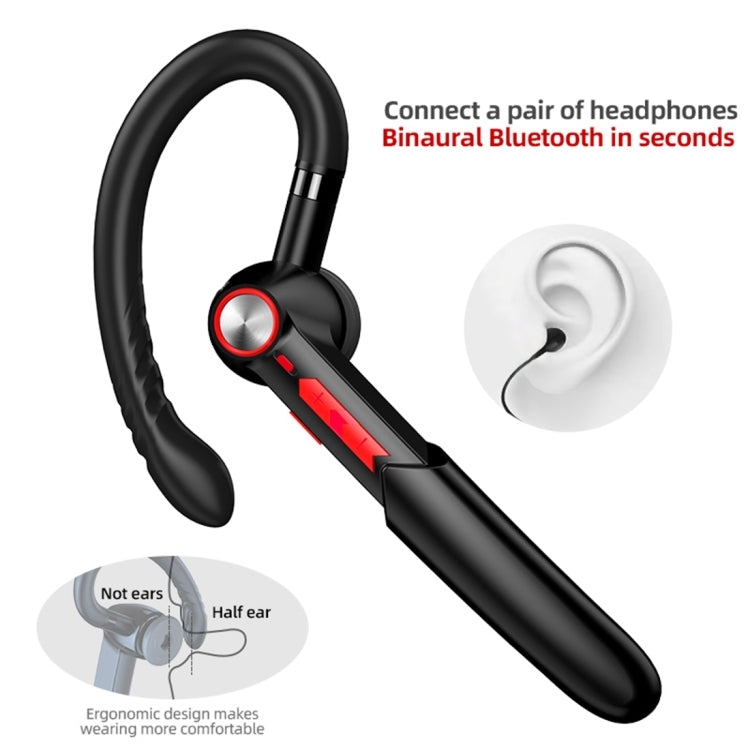 ME-100 TWS Business Rotating Universal True Stereo 5.0 Version Hanging Ear In-Ear Bluetooth Headset(Black) - Bluetooth Earphone by buy2fix | Online Shopping UK | buy2fix