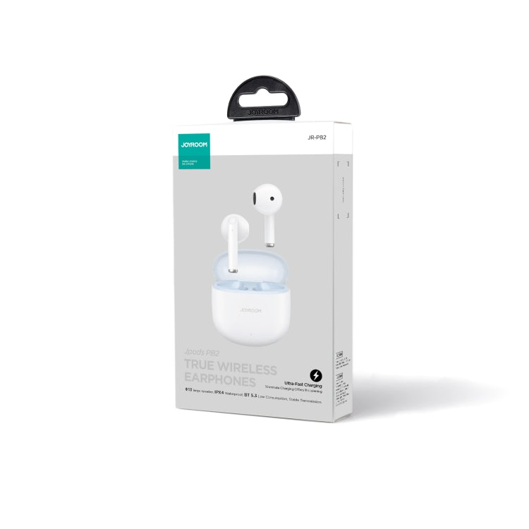 JOYROOM JR-PB2 Jpods Series TWS Half In-ear Bluetooth Wireless Earphone(White) - TWS Earphone by JOYROOM | Online Shopping UK | buy2fix