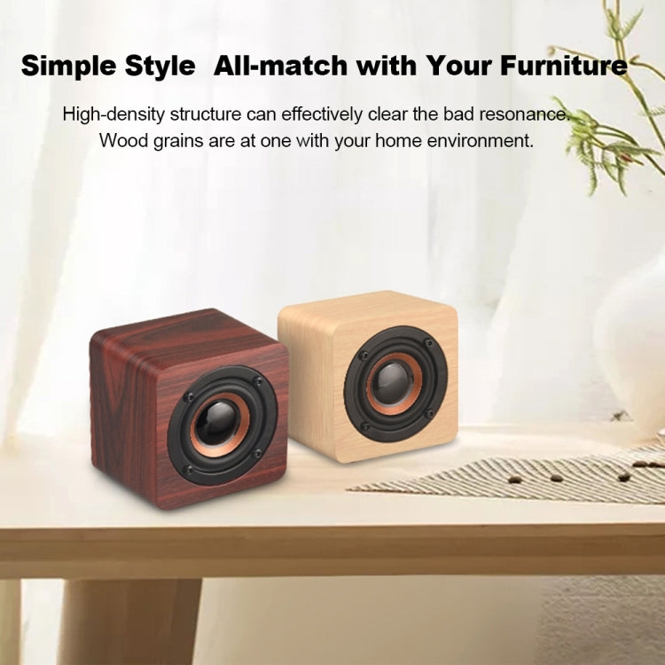 Q1 Wooden Mini Portable Mega Bass Wireless Bluetooth Speaker(Black) - Mini Speaker by buy2fix | Online Shopping UK | buy2fix