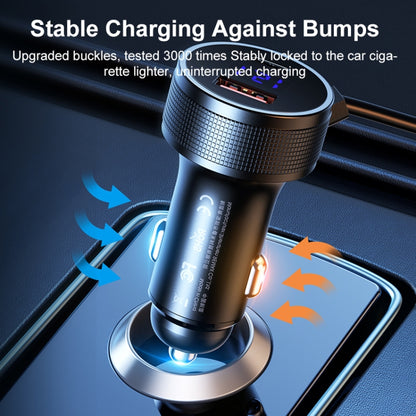 REMAX RCC336 Saga Series 2 in 1 Car 52.5W PD Fast Charger with USB-C / Type-C + 8 Pin Spring Cable - Car Charger by REMAX | Online Shopping UK | buy2fix