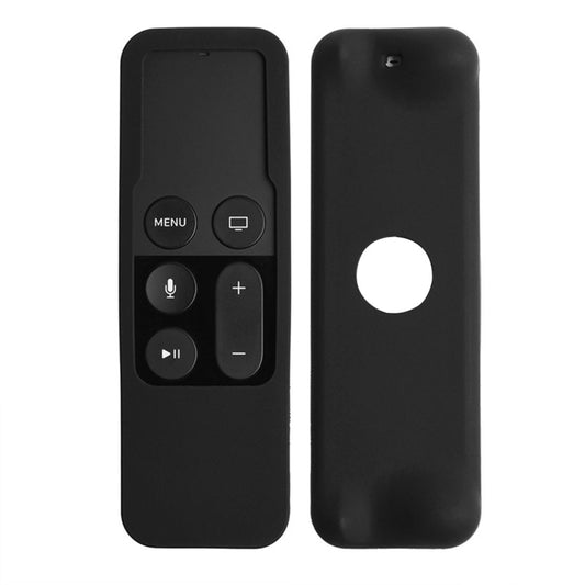 For Apple TV 4th Siri Remote Controller Shockproof Silicone Protective Case Pouch(Black) - Consumer Electronics by buy2fix | Online Shopping UK | buy2fix