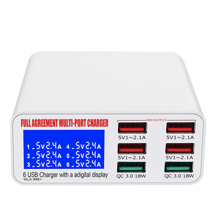 WLX-896+ 6 In 1 Multi-function Smart Digital Display USB Charger(US Plug) - Multifunction Charger by buy2fix | Online Shopping UK | buy2fix