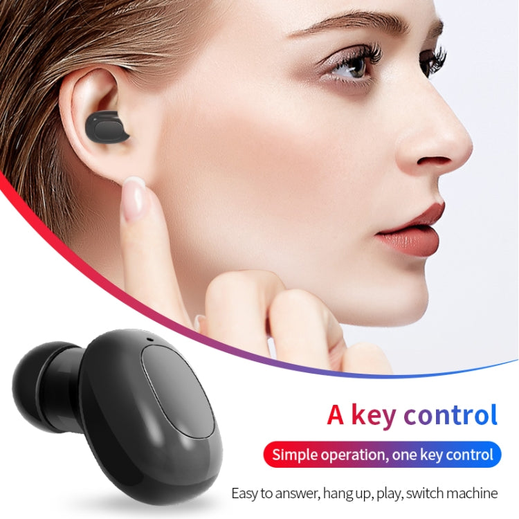 A10 TWS Space Capsule Shape Wireless Bluetooth Earphone with Magnetic Charging Box & Lanyard, Support HD Call & Automatic Pairing Bluetooth(Black) - TWS Earphone by buy2fix | Online Shopping UK | buy2fix