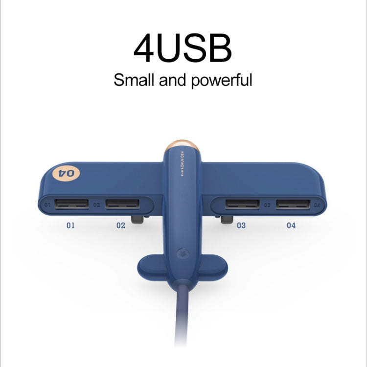 3life-308 5V 0.5A 4 USB Interfaces Air Force One Extender HUB Data Hub (White) - USB 2.0 HUB by buy2fix | Online Shopping UK | buy2fix