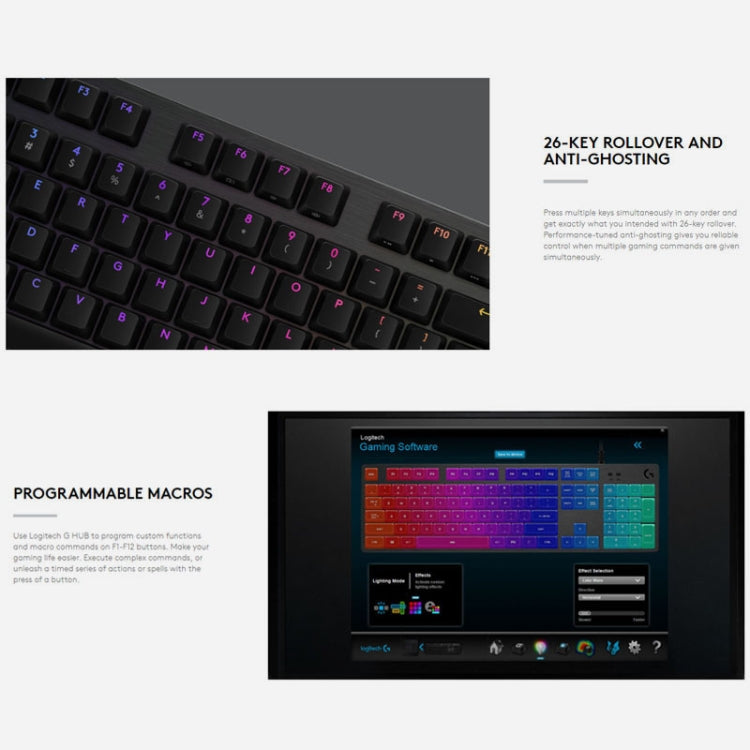 Logitech G512 RGB C-axis Mechanical Wired Gaming Keyboard, Length: 1.8m (Black) - Computer & Networking by Logitech | Online Shopping UK | buy2fix