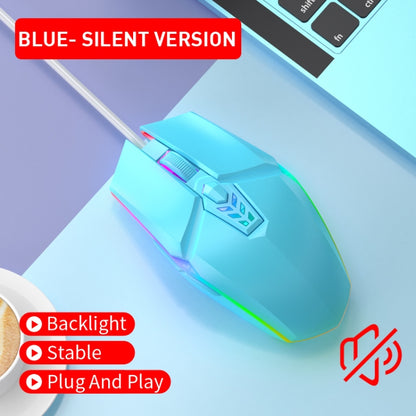 S700 Colorful Light USB Wired Office Gaming Mouse (Blue) - Wired Mice by buy2fix | Online Shopping UK | buy2fix