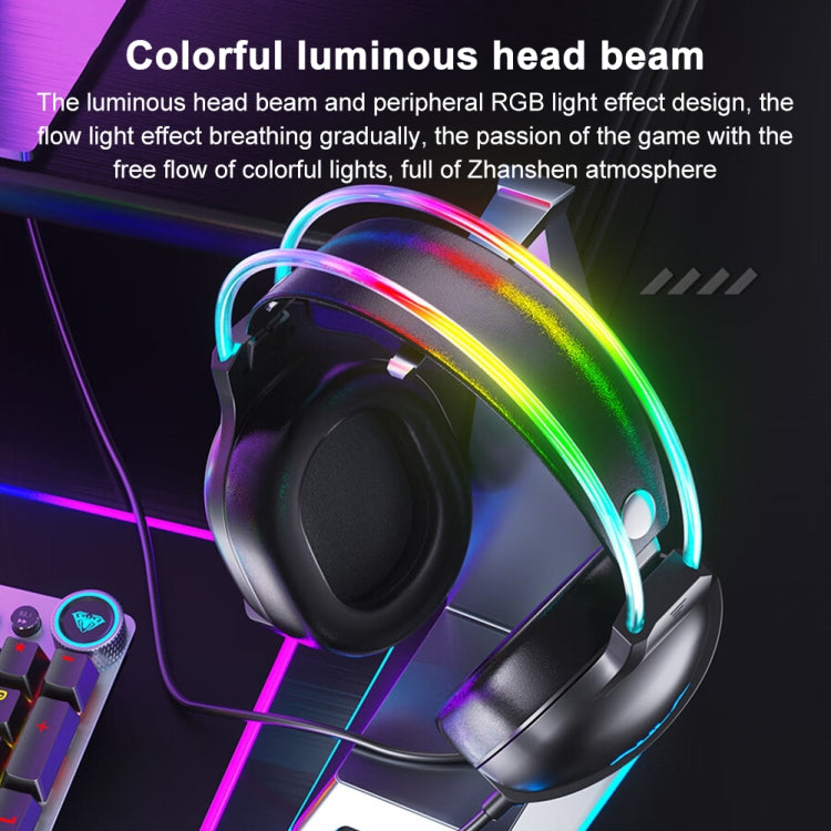 AULA S503 Headset RGB Wired Gaming Headphones - Multimedia Headset by AULA | Online Shopping UK | buy2fix