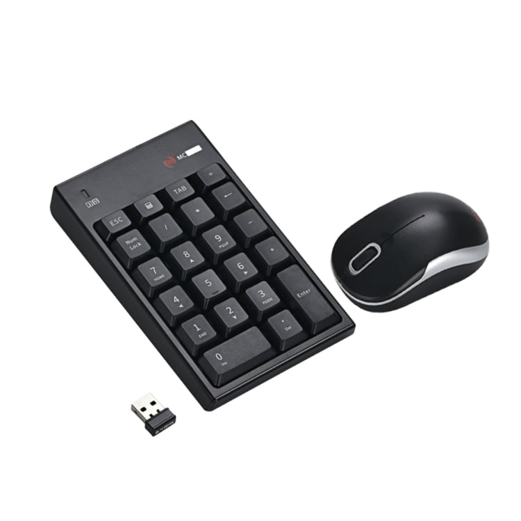 MC Saite MC-61CB 2.4GHz Wireless Mouse + 22 Keys Numeric Pan Keyboard with USB Receiver Set for Computer PC Laptop (Black) - Mini Keyboard by MC Saite | Online Shopping UK | buy2fix