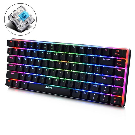 Ajazz 82 Keys Laptop Computer RGB Light Gaming Mechanical Keyboard (Black Blue Shaft) - Wired Keyboard by Ajazz | Online Shopping UK | buy2fix